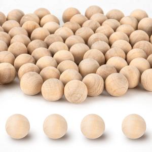 1/2 inch Wooden Balls, 300PCS Unfinished Round Wood Balls, 12mm Small Natural Wooden Balls for Crafts and DIY Decorative Projects