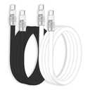 chubbycable Couple Chubby 2 Pack 240W USB C Cable Extra Thick Silicone Fast Charging Cable Compatible with iPhone 17-15 Series iPad Galaxy Series, Black+White, Type-C to Type-C, 19.6FT