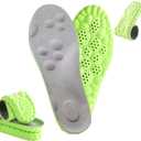 Steppers Insoles for Men and Women,4D Cloud Insoles,Memory Foam Insoles,Breathable Massage Cushion Shoe Inserts with Arch Support-Trim to Fit All Shoe Types(1Pair-Green, Men 11-12/Women 12.5-13.5)