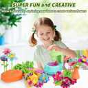 Flower Craft Kits for Kids, Arts and Crafts Activity Toys Set for Girls Ages 4-10, Birthday Gifts for 4 5 6 7 8 9 Year Old Girls, DIY Flower Making Kit for Kids, Creative Toys Gifts for Preschool