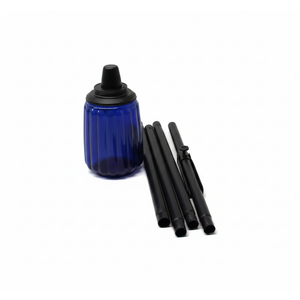 TIKI 65" Twilight Box Steel/Glass Outdoor Torch Blue