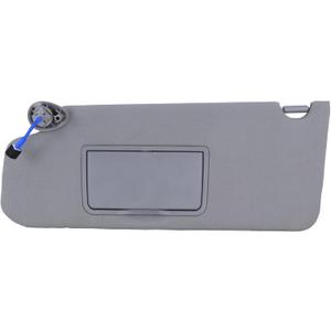 Left Drvier Side Sun Visor with Light Fits for 2009 2010 2011 2012 2013 2014 2015 Honda Pilot Replaces# 83280-SZA-A01ZA (Gray)