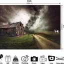10x8ft Fairy Tale Tornado Halloween Party Photography Backdrop Farm Grassland Photo Background Chalet Girl Children Birthday Party Decor Newborn Video Shooting Studio Props