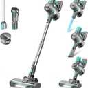 DEVOAC Cordless Vacuum Cleaner, 45Kpa 50mins Lightweight Stick Vacuum with Powerful Suction for Home, Rechargeable, Self-Standing, Handheld Vacuum Cleaners for Hardwood Floors, Carpets, Pet Hair (Green)