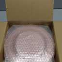 U-QE 60PCS Pink Plates for Party - Pink Plastic Plates Disposable Heavy Duty - Clear Pink Plastic Plates for Mother's Day Including 30 Plastic Dinner Plates 10" & 30 Plastic Dessert Plates 7"