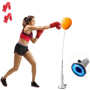 Reflex Bag, Punching Bag with Stand, Boxing Bag for Teens and Adults, Adjustable Boxing Ball with Suction Cup Base, Suitable for Fitness, Family Parent-Child Training Sports