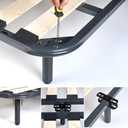 2 PCS Metal Adjustable Height Bed Frame Support Leg, Steel Bed Frame or Wooden Bed Center Slat Support Leg, Sofa Furniture Cabinet Feet Support Leg (5.9"-8.6")
