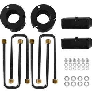 3" Front and 2" Rear Leveling Lift Kits for Toyota Tacoma 2005-2023 2WD 4WD, 3 Inch Front Strut Spacer Level Kit and 2 Inch Rear Lift Blocks Suspension Lift Kits with U Bolts