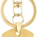 3 x A-Z Stainless Steel Letter Keychain - Alphabet Initial Key Ring for Men Women, Purse or Car Charm