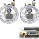 2-Pack Fog Lights Fog Lamps Clear Lens Driver and Passenger Side Replacement for Highlander Replacement for E-cho Replacement for Pri-us 2004-2009