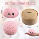 Dumpling Squishy, Dumpling Squishy Mystery Box, Cute Big Squishy Dumpling Stress Ball Fidget Sensory Toy for Adults Anxiety Relief, Novelty Squeeze Ball for Office Desk (Pink)