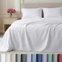 Luxury White California King Size Bed Sheets Set - Buttery Soft 800 Thread Count 100% Cotton Sheets Sateen, Deep Pockets, Durable Bedding Set - White