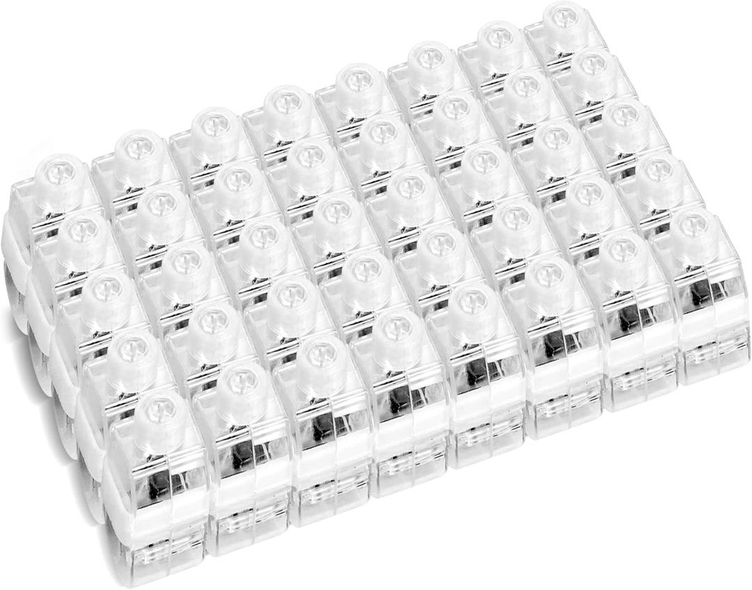 Novelty Place LED Party Finger Lights - LED Finger Flashlight for Kids and Adults - Light Up Finger Ring Toys for Halloween Party, Raves, Concert Shows (40Pcs, White)