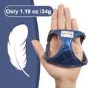 Puppytie No Pull Dog Harness with Multifunction Dog Leash,Soft Adjustable No Choke Escape Proof Pet Harness Vest for Medium Dogs,Glossy Sapphire Blue,M (M(16.5-31lb)