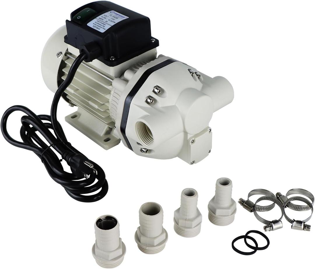 TDRSUPER Diaphragm Irrigation Pump Industrial Electric Water Pressure Pump Self-priming 110VAC, 10.6 GPM, 23PSI, 14.3lb, Lift 11m, Power 350W