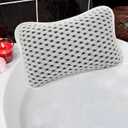 Bath Pillows for tub,Home Spa Pillows for Bathtub, Hot Tub,Head and Neck Support with 2 Strong Suction Cups,Grey