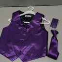 4 Piece Formal Vest Set Combo with Tuxedo Vest, Tie, Bow Tie, and Handkerchief, 5