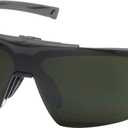 Pyramex Onix Plus Safety Eyewear, Clear Anti-Fog Lens 3.0 Ir Filter Flip Lens with Black Frame