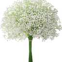 Babys Breath Artificial Flowers, 30 pcs White Flowers Artificial Real Touch Faux Flowers Bouquet Look Real Fake Flowers for Wedding Party Home Garden Tables Centerpieces Office Arrangements Decoration