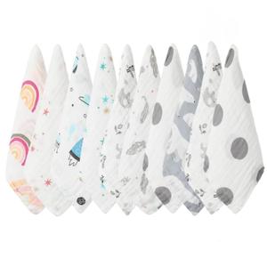 norinori Baby Msulin Washcloths Newborn Face Towel - Baby Muslin Burp Cloths 10Pack Soft Absorbent Natural Cotton Wash Towel 10"X10" Baby Bath Towels Wipes Baby Registry as Shower