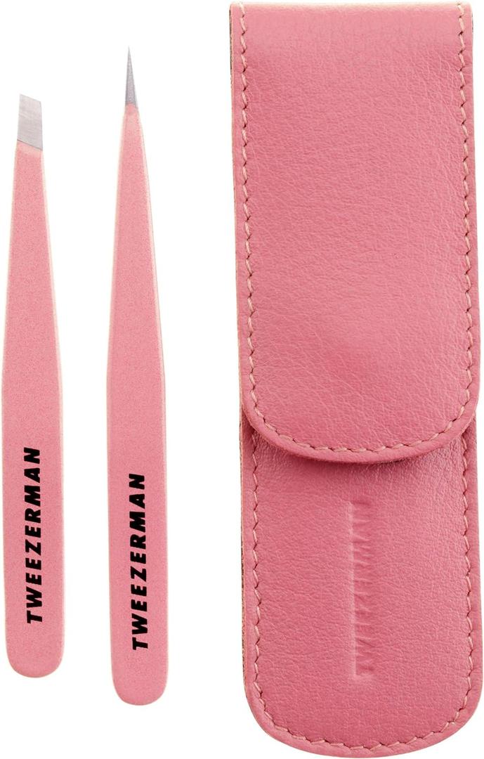 2 x Tweezerman Exclusive Tea Rose Petite Tweezer Set