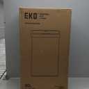 EKO Nova Sensor Trash Can, 21 Gallon/80 Liter Stainless Steel Rectangular Touchless Motion Sensor Trash Can, Matte Black