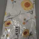 Round Thickened Printed Tablecloth - Stain-Resistant and Waterproof Polyester Picnic Tablecloth for Kitchen, Office and Outdoor Use, 60x60 Inch - (Yellow Sunflower A)
