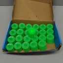 LANKER 24 Pack Flameless Led Tea Lights Candles, Flickering Green Battery Operated Electronic Fake Candles, Decorations for Party, Christmas, Halloween and Festival Celebration (Green)