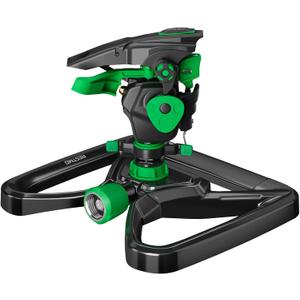 RESTMO Heavy Duty Pulsating Sprinkler with Zinc Alloy Stable Base, Distance & Width Adjustable Lawn Sprinkler for Large Area Lawn & Yard Irrigation, Covers Up to 7,600 Sq. Ft.