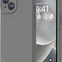 LOVE 3000 Designed for iPhone 14 Case, Premium Silicone with [Soft Anti-Scratch Microfiber Lining] Shockproof Protective Phone Case for Men Women Girls 6.1", Dark Grey