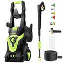 PowRyte Electric Pressure Washer, Foam Cannon, 4 Different Pressure Tips, Power Washer,4500 PSI 2.6 GPM