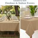 LANE LINEN Rectangular Tablecloth 60x102 Inch  Durable Washable Table Cloths Rectangle for Dining, Coffee Table, Spring Table Cloth Rectangle, Weddings & Special Occasions, Natural