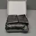 4 Pieces Satin Sheet Set Breathable Cooling Bedding Set Deep Pocket Silky Bed Sheets Dark Gray Queen Size