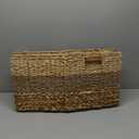 Wicker Storage Cubes, Set of 4 Heavy Duty Hyacinth Baskets for Shelf, 12x12 Storage Cube Bins, Natural Foldable Square Baskets for IKEA Kallax, Large Cubby Rattan Basket, Kallax Inserts (11.8 x 11.8 in)