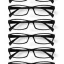 Gaoye Reading Glasses for Women, 6 pack Fashion Readers for Women Men Spring Hinge Eye Glasses, Blue Light Reading Glasses, Black