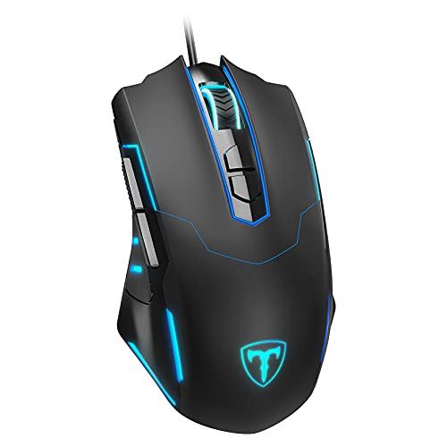 WEEMSBOX Gaming Mouse Wired, Gaming Mice Breathing RGB LED Plug Play High-Precision Adjustable 7200 DPI, 7 Programmable Buttons, Ergonomic Mouse for PC Laptop