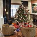 Emopeak 24Pcs Christmas Balls Ornaments for Xmas Christmas Tree - 4 Style Shatterproof Christmas Tree Decorations Hanging Ball for Holiday Wedding Party Decoration (Navy Blue, 1.3"/3.2CM)