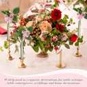 6 Pack 7.9" Glass Bud Vase Taper Candle Holder's Bud Vase for Flower Candlestick Sizes from 22mm to 27mm Adjustable Designed Specially for Taper Candle Holder for Tablescapes, Wedding Decor
