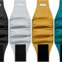 Male Dogs Diapers Belly Bands(4Pack), Washable Reusable Male Boy Doggy Wraps Panties for Doggie Puppy Pooping Potty Training Incontinence Marking Paal para Perro Black Blue Gray Gold Small (Small (11"-14"))