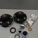 2Sets Trailer Hub Kits 5 on 4.5 for 3500 lbs 1-1/16'' to 1-3/8'' Tapered Axle, Idler Hub with Extra Dust Caps & Rubber Plugs, 5x4.5 Trailer Replacement Hub 5 Lug Bolt Trailer Wheel Hub Kit