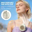 Portable Silent Mini Bladeless Fan Clip On, 5 Speeds 360 Rotatable Clip on Fan for Shirt & Waist, USB Rechargeable Small Fans Portable, 2026 New Whirlwind Fans for Outdoor/Travel/Office, White