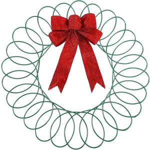 Fullhawl Christmas Card Holder Spiral Metal Wreath Xmas Wall Hanging Photo Greeting Card Holder Wire Loop Picture Display Insert Wall Decor