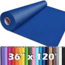 PerkHomy 36" x 1,440" (120') Blue Kraft Paper Roll for Craft Bulletin Board Paper Art Table Covering Crafting Gift Wrapping Bouquet Packing Parcel 80GSM 55LB (Blue, 36" x 120')