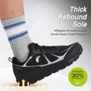 OrthoComfoot Men's Orthopedic Diabetic Wide Running Shoes: Comfortable Arch Support Sneakers for Plantar Fasciitis, Foot & Heel Pain Relief - Casual Work Walking Shoes (K1-black)