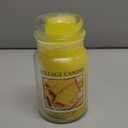 Village Candle Lemon Pound Cake Large Glass Apothecary Jar, Scented Candle, 21.25 oz., Yellow