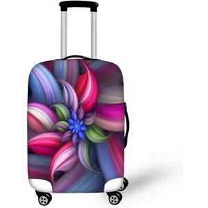 Flower 3D Printed Travel Luggage Cover Baggage Suitcase Protector Fit 18-21 Inch Luggage (Abstract Floral 1)