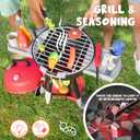 JOYIN Kitchen Toy Set, BBQ Play Grill, Cooking Toy Set, Little Chef Play, Kids Grill Playset Interactive BBQ for Kids with Light & Sound, Birthday Gift for 2 3 4 Year Old Boys Girls Outdoor Toys