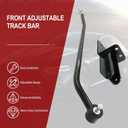 Front Adjustable Track Bar Compatible with Jeep Cherokee XJ 1984-2001 with 4-6.5" Lift, Panhard Bar Rod with Relocation Bracket