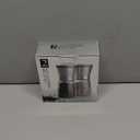 Ebaco Salt and Pepper Grinder Set - Refillable Grinder Adjustable Coarseness of Pepper Salt Spice Stainless Steel Mills Glass 6oz (2pcs Sliver-1)