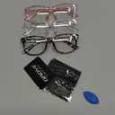 Gaoye Stylish Blue Light Glasses for Woman - Computer Glasses 99% Blue Light Blocking - Lightweight TR90 Frames - 3 pack (A4-leopard+transparent+pink)